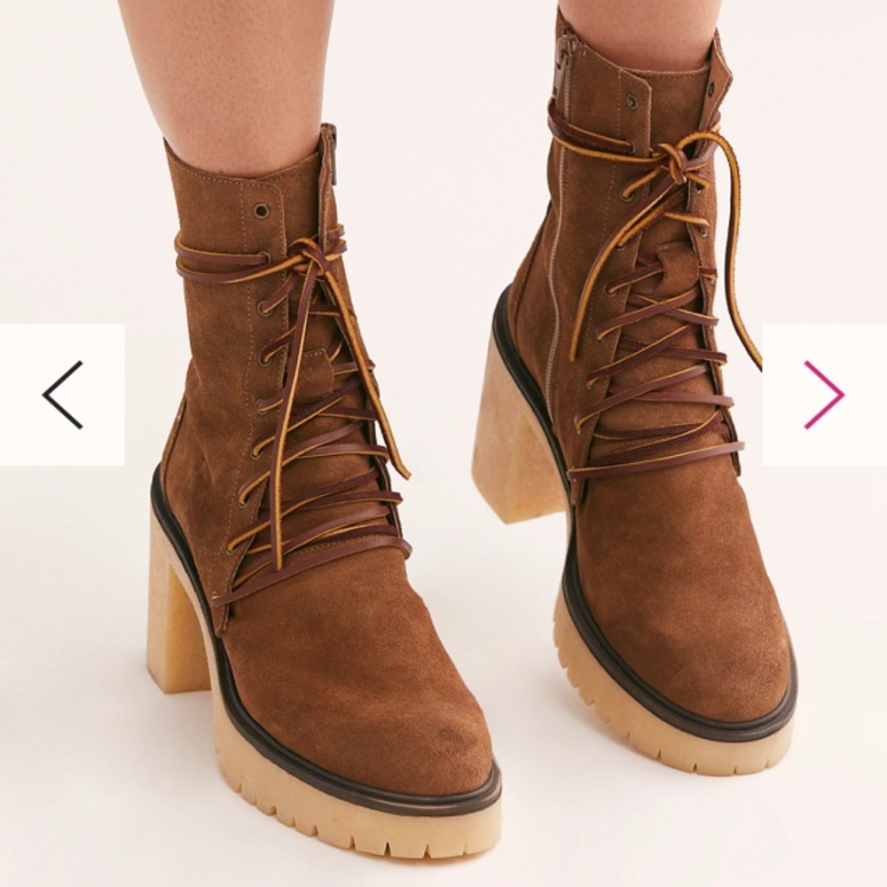 Free People Dylan Lace-Up Boots Size 8